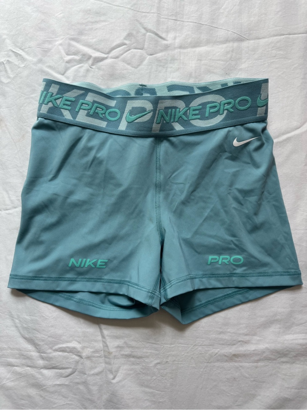 Nike Pro Dri Fit Compression Shorts Womens Size Medium Turquoise Training